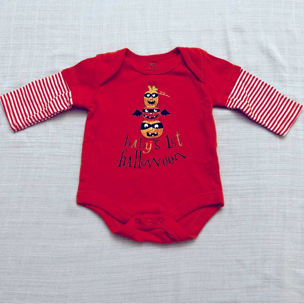 Baby’s 1st Halloween Long Sleeve Onesie 0-3 Month - Picture 1 of 4